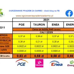  Taryfa G11 - Aktualna Cena 1 kWh i Grupa Taryfowa G11 w TAURONie